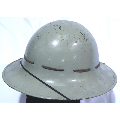 2137 - British WWII Civil Defence Zuckerman helmet, dated 1941 and named to Town Clerks Office, Town Hall, ... 