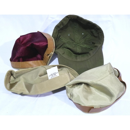 2141 - An American Vietnam war period cap with three further American dress caps (4). P&P Group 2 (£18+VAT ... 