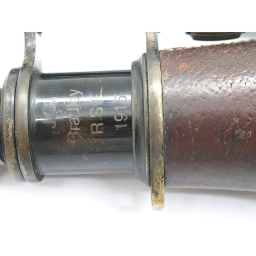 2171 - A pair of British WWI JC Bradley field binoculars mkV 70137, in good order. P&P Group 1 (£14+VAT for... 