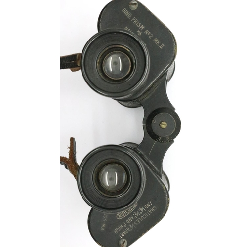 2175 - A pair of Kershaw 1943 dated binoculars number 173675 with canvas case. P&P Group 1 (£14+VAT for the... 