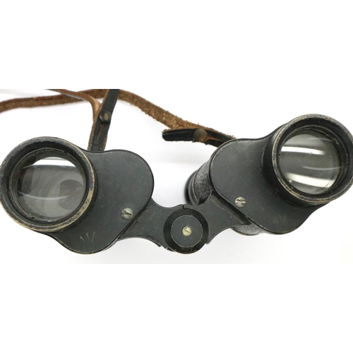 2175 - A pair of Kershaw 1943 dated binoculars number 173675 with canvas case. P&P Group 1 (£14+VAT for the... 