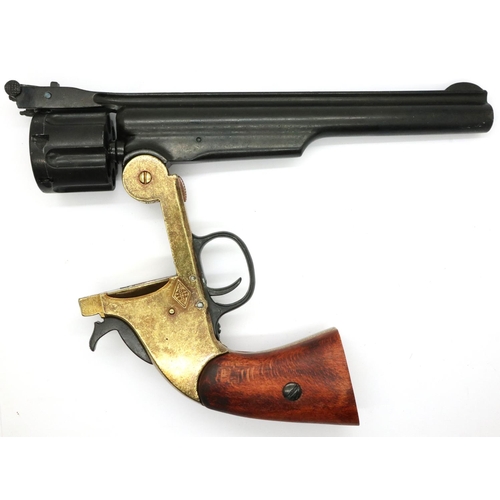 2188 - Schofield revolver replica with brass effect finish. P&P Group 2 (£18+VAT for the first lot and £3+V... 