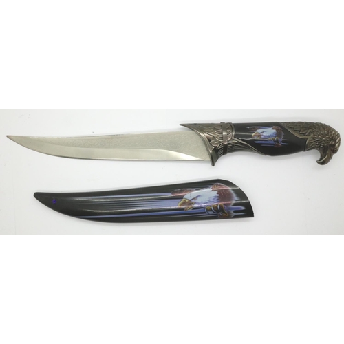 2192 - American style single blade light weight hunting knife. P&P Group 2 (£18+VAT for the first lot and £... 