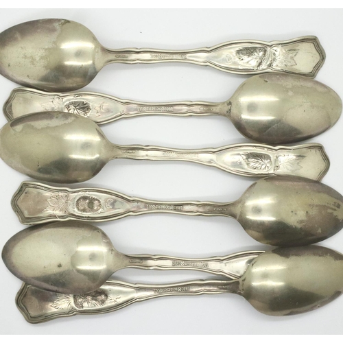 2206 - A set of six silver plated teaspoons decorated in relief with world leaders from WWI. P&P Group 1 (£... 