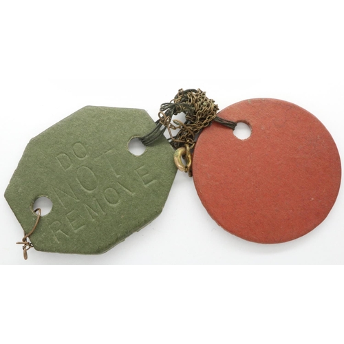 2250 - 4941 Officer B J Northwood WAAF pair of WWII card identity discs. P&P Group 1 (£14+VAT for the first... 