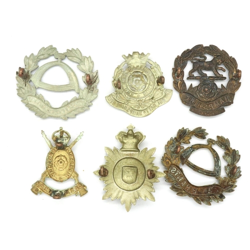 2257 - WWI Hampshire Regiment Volunteer Battalion cap badges, including 3rd Duke of Connaughts Own, Yeomanr... 