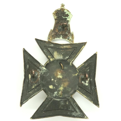 2275 - Victorian 20th Middlesex Artists Rifles Volunteers brass shako badge. P&P Group 1 (£14+VAT for the f... 