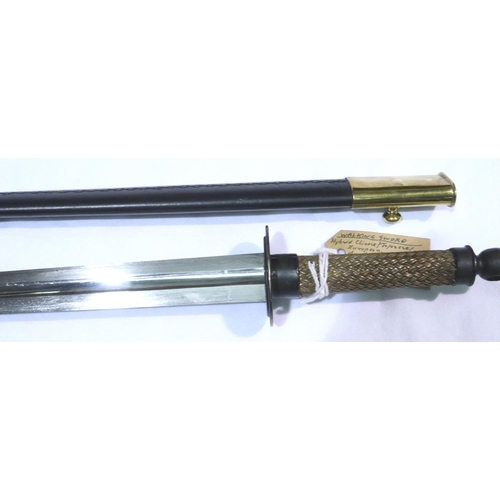 2284 - An 18th century style Walking Sword, being a hybrid style used by merchants bodyguards in Hong Kong,... 