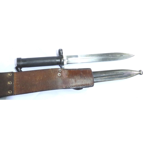 2302 - Scandinavian dagger, blade marked EJAP, with metal scabbard and frog. P&P Group 2 (£18+VAT for the f... 