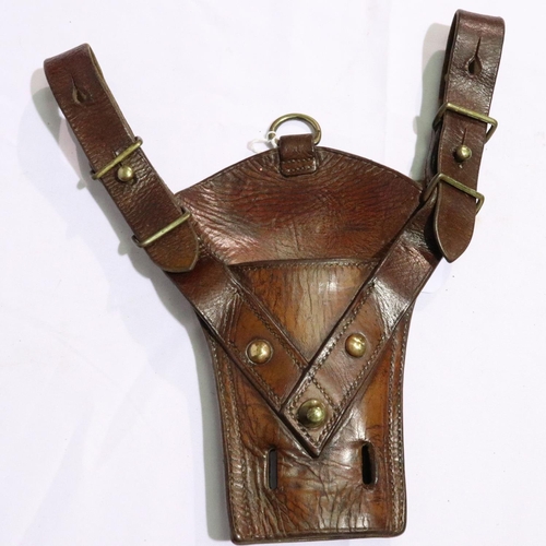 2319 - British WWI sword frog in brown leather, possible cavalry issue. P&P Group 1 (£14+VAT for the first ... 