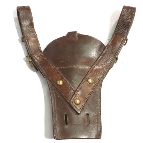 2319 - British WWI sword frog in brown leather, possible cavalry issue. P&P Group 1 (£14+VAT for the first ... 