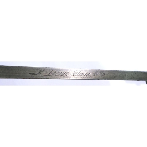 2321 - French WWI Gras bayonet with metal scabbard, marked J Denny Paris. P&P Group 2 (£18+VAT for the firs... 