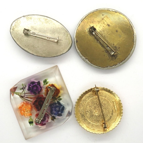 102 - Four Arts and Crafts brooches, D: 40 mm. P&P Group 1 (£14+VAT for the first lot and £1+VAT for subse... 