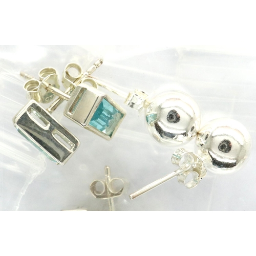 104 - Twenty pairs of silver earrings. P&P Group 1 (£14+VAT for the first lot and £1+VAT for subsequent lo... 