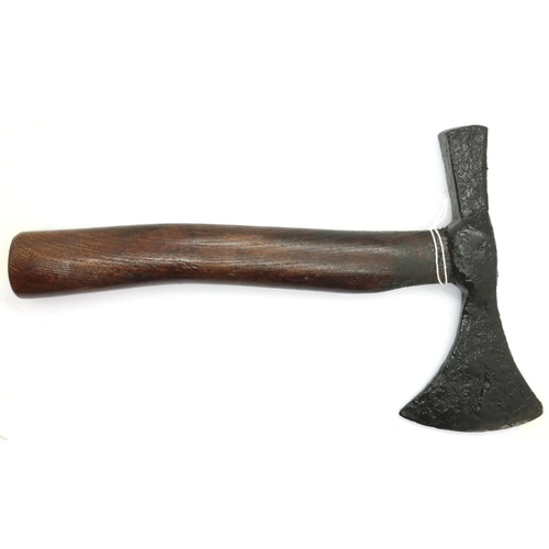 119 - Viking Iron battle axe, preserved with later added shaft. P&P Group 1 (£14+VAT for the first lot and... 