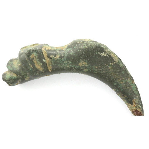 122 - Victorian Zoomorphic dog spout handle/tap, L: 65 mm. P&P Group 0 (£5+VAT for the first lot and £1+VA... 