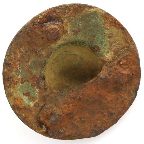 132 - Small Iron Age buckle shield boss. P&P Group 0 (£5+VAT for the first lot and £1+VAT for subsequent l... 