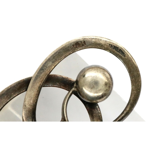 178 - Charles Horner sterling silver hat pin, L: 70 mm, 3g. P&P Group 1 (£14+VAT for the first lot and £1+... 