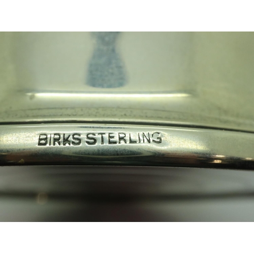 181 - Henry Birks (Canada) sterling silver trinket box inscribed with letter J to cover, D: 10 cm, 300g. P... 