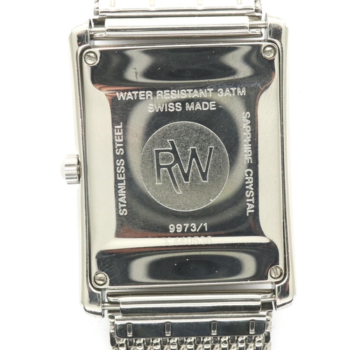 204 - Raymond Weil: gents Geneve stainless steel cased wristwatch with mesh strap, working at lotting. P&P... 