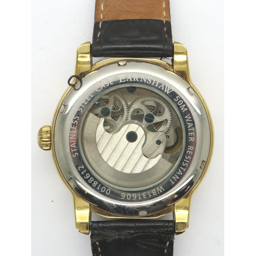 209 - T Earnshaw: gents automatic wristwatch, working at lotting. P&P Group 1 (£14+VAT for the first lot a... 