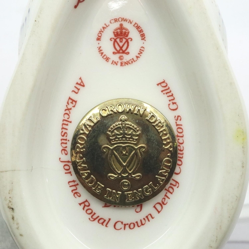 229 - Boxed Royal Crown Derby, Guild Comp PW Bunny with gold stopper, L: 80 mm. No cracks, chips or visibl... 