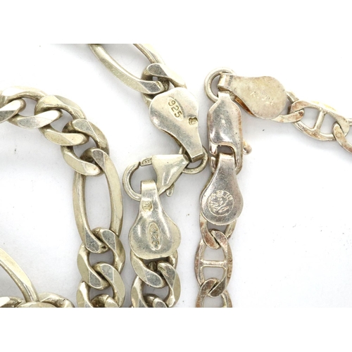 29 - 925 silver flat link necklace and bracelet, combined 20g. P&P Group 1 (£14+VAT for the first lot and... 