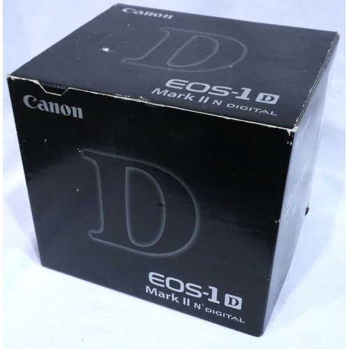 410 - Cased Canon EOS-1D digital camera with accessories and original box. P&P Group 1 (£14+VAT for the fi... 