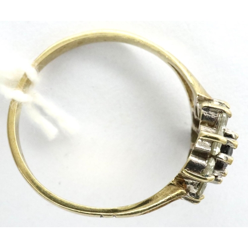 53 - 9ct gold stone set ring, size L, 1.5g. P&P Group 1 (£14+VAT for the first lot and £1+VAT for subsequ... 