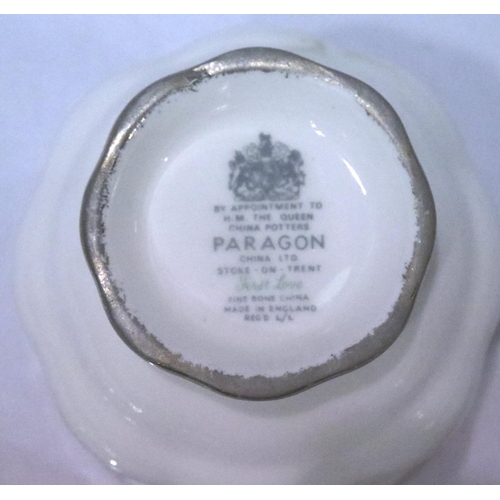 252 - Collection of Paragon First Love teaware (17). Not available for in-house P&P