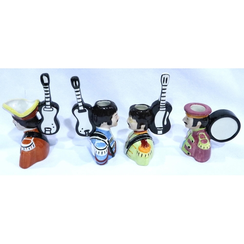 289 - Set of four Lorna Bailey Beatle character jugs, H: 12 cm. No cracks, chips or visible restoration. P... 