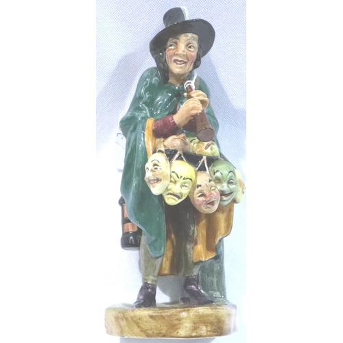 307 - Two Royal Doulton figurines, The Mask Seller HN 2103 and Balloon Girl  HN 2818, largest H: 23 cm. No... 