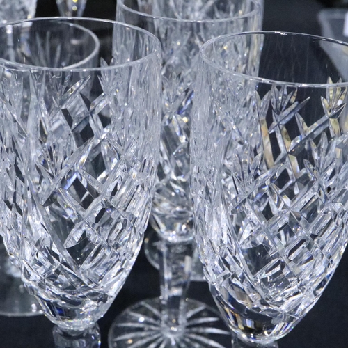 316 - Large collection of mixed crystal drinking glasses including Waterford. Not available for in-house P... 