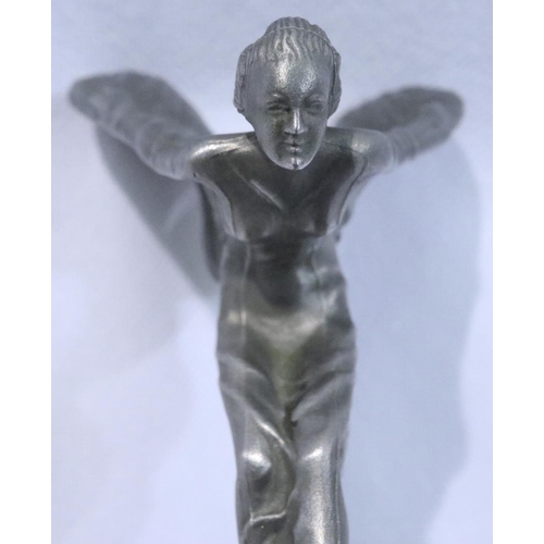 339 - Matte Rolls Royce flying Lady Mascot, H: 15 cm. P&P Group 2 (£18+VAT for the first lot and £3+VAT fo... 