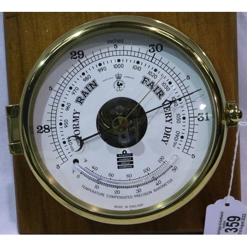 359 - Sewills of Liverpool temperature compensated Precision barometer. P&P Group 3 (£25+VAT for the first... 