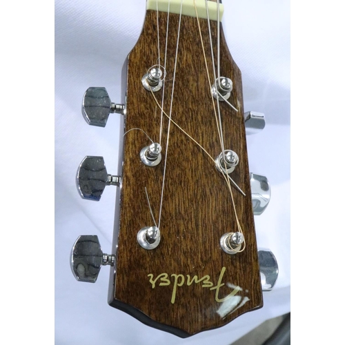 379 - Fender guitar model CP-60S Parlor/SB. P&P Group 3 (£25+VAT for the first lot and £5+VAT for subseque... 