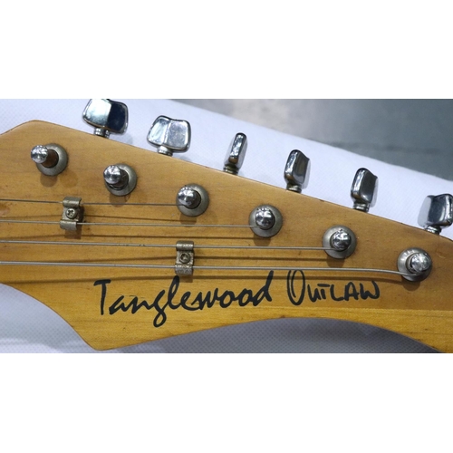 387 - Tanglewood Outlaw Strat style guitar. Not available for in-house P&P