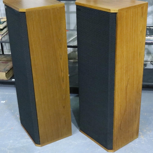 436 - Pair of Celestion 66 professional studio monitor floor standing 80w speakers, H: 102 cm, W: 38 cm. W... 