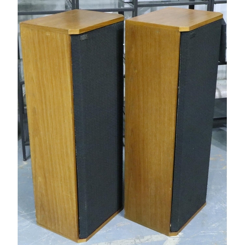 436 - Pair of Celestion 66 professional studio monitor floor standing 80w speakers, H: 102 cm, W: 38 cm. W... 