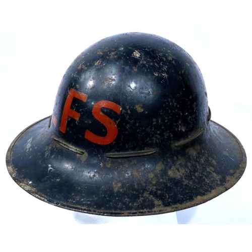 2148 - London Fire Service 1941 dated Civil Defence Zuckerman helmet with liner. P&P Group 1 (£14+VAT for t... 