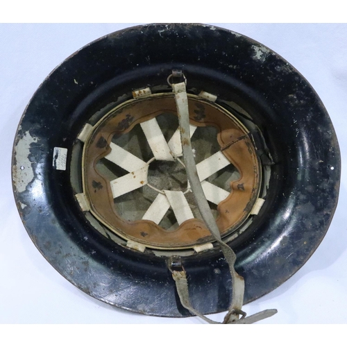 2148 - London Fire Service 1941 dated Civil Defence Zuckerman helmet with liner. P&P Group 1 (£14+VAT for t... 