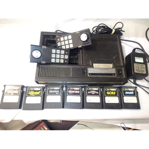 2025 - CBS Coleco Vision, video game system , complete with two controllers, power supply etc, plus seven g... 