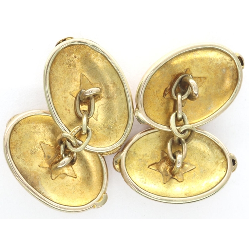 34 - Pair of Victorian 9ct gold cufflinks, combined 4.5g. P&P Group 1 (£14+VAT for the first lot and £1+V... 