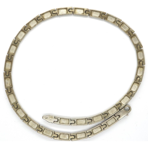 53 - 925 silver flat chain necklace, L: 41 cm, 51g. P&P Group 1 (£14+VAT for the first lot and £1+VAT for... 