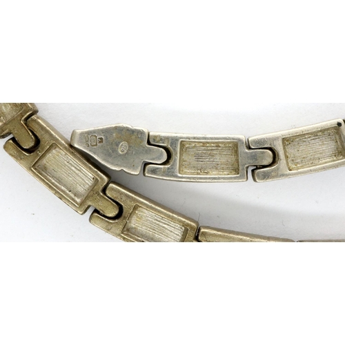 53 - 925 silver flat chain necklace, L: 41 cm, 51g. P&P Group 1 (£14+VAT for the first lot and £1+VAT for... 