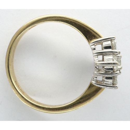 78 - 14ct gold seven stone cluster ring, size N, 3.4g. P&P Group 1 (£14+VAT for the first lot and £1+VAT ... 