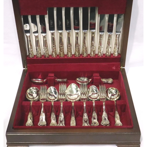 385 - Canteen of Kings Pattern silver plated cutlery. Not available for in-house P&P