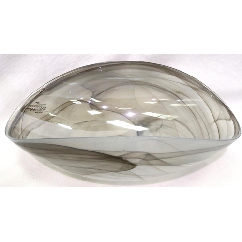 391 - Murano glass centre bowl, L: 36 cm. Not available for in-house P&P