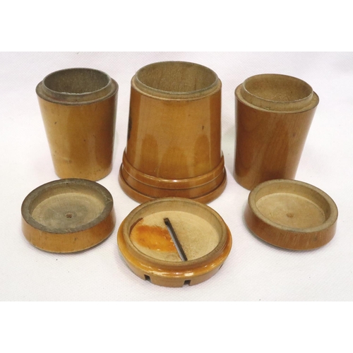 395 - Three Mauchline Ware items, largest H: 80 mm. P&P Group 1 (£14+VAT for the first lot and £1+VAT for ... 