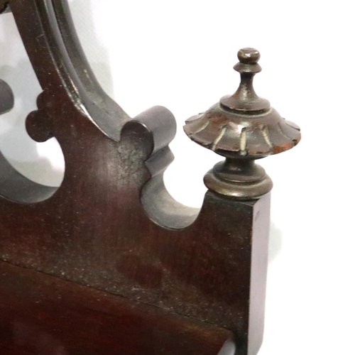 401 - Mahogany carved wall bracket, H: 45 cm. Not available for in-house P&P